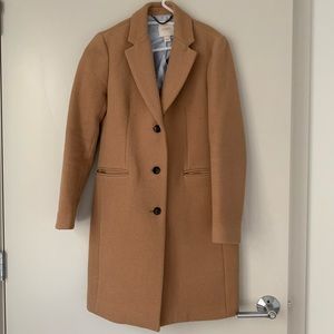 J.Crew wool camel overcoat size 0/XS